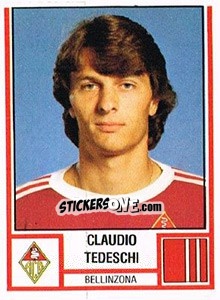 Sticker Claudio Tedeschi - Football Switzerland 1980-1981 - Panini