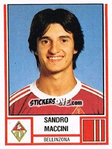 Cromo Sandro Maccini - Football Switzerland 1980-1981 - Panini