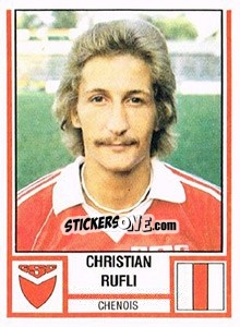 Cromo Christian Rufli - Football Switzerland 1980-1981 - Panini