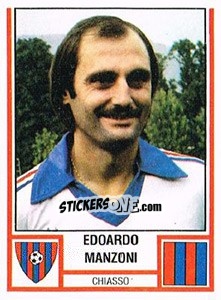 Sticker Edoardo Manzoni - Football Switzerland 1980-1981 n. 70 - Panini