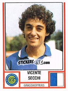 Sticker Vicente Secchi - Football Switzerland 1980-1981 - Panini