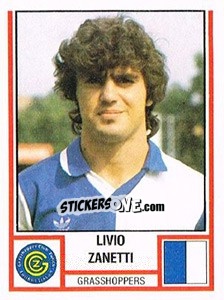 Cromo Livio Zanetti - Football Switzerland 1980-1981 - Panini