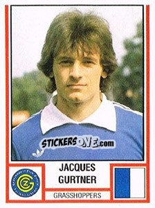 Cromo Jacques Gurtner - Football Switzerland 1980-1981 - Panini