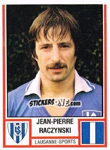 Cromo Jean-Pierre Raczynski - Football Switzerland 1980-1981 - Panini