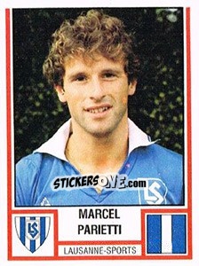 Sticker Marcel Parietti - Football Switzerland 1980-1981 n. 114 - Panini