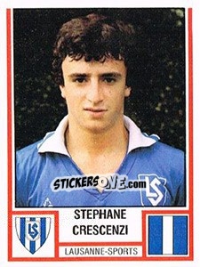 Cromo Stephane Crescenzi - Football Switzerland 1980-1981 - Panini