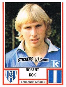 Cromo Robert Kok - Football Switzerland 1980-1981 - Panini