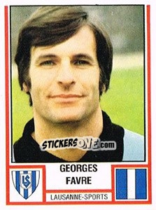 Cromo Georges Favre - Football Switzerland 1980-1981 - Panini