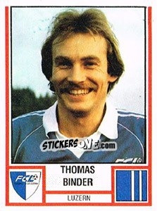 Figurina Thomas Binder - Football Switzerland 1980-1981 - Panini