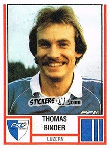Figurina Thomas Binder - Football Switzerland 1980-1981 n. 130 - Panini