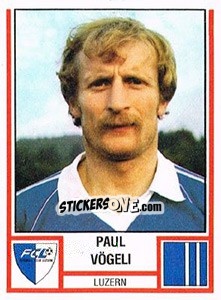 Cromo Paul Vögeli - Football Switzerland 1980-1981 - Panini
