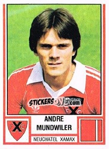 Sticker Andre Mundwiler - Football Switzerland 1980-1981 - Panini