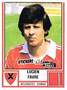 Cromo Lucien Favre - Football Switzerland 1980-1981 - Panini