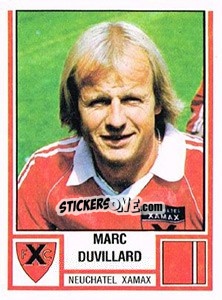 Sticker Marc Duvillard - Football Switzerland 1980-1981 - Panini