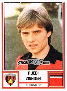Cromo Ruedi Zbinden - Football Switzerland 1980-1981 - Panini