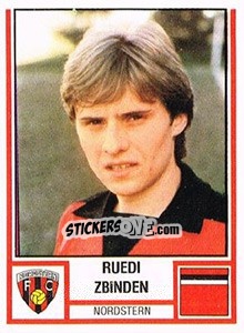 Sticker Ruedi Zbinden - Football Switzerland 1980-1981 n. 181 - Panini