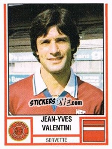 Cromo Jean-Yves Valentini - Football Switzerland 1980-1981 - Panini
