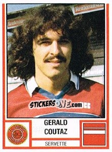 Cromo Gerald Coutaz - Football Switzerland 1980-1981 - Panini