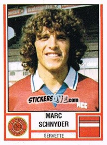 Sticker Marc Schnyder - Football Switzerland 1980-1981 - Panini