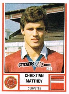 Figurina Christian Matthey - Football Switzerland 1980-1981 - Panini