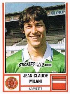 Cromo Jean-Claude Milani - Football Switzerland 1980-1981 - Panini