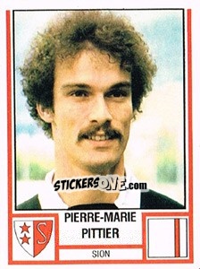 Sticker Pierre-Marie Pittier - Football Switzerland 1980-1981 - Panini