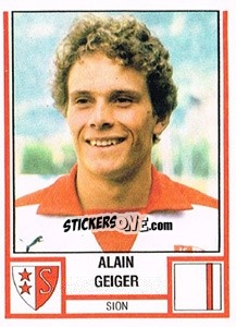 Figurina Alain Geiger - Football Switzerland 1980-1981 - Panini