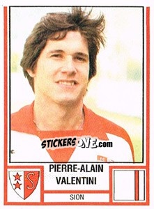 Sticker Pierre-Alain Valentini - Football Switzerland 1980-1981 - Panini