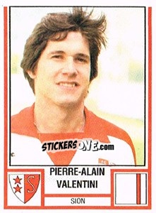 Sticker Pierre-Alain Valentini - Football Switzerland 1980-1981 n. 209 - Panini