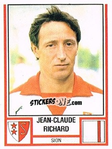Figurina Jean-Claude Richard - Football Switzerland 1980-1981 - Panini