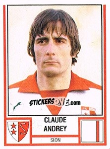 Cromo Claude Andrey - Football Switzerland 1980-1981 - Panini