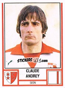 Sticker Claude Andrey - Football Switzerland 1980-1981 n. 215 - Panini