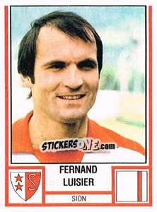 Figurina Fernand Luisier - Football Switzerland 1980-1981 - Panini