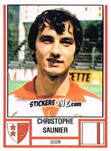 Sticker Christophe Saunier - Football Switzerland 1980-1981 n. 220 - Panini