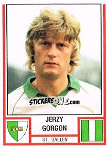 Sticker Jerzy Gorgon - Football Switzerland 1980-1981 n. 228 - Panini