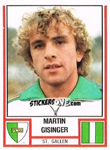 Figurina Martin Gisinger - Football Switzerland 1980-1981 n. 231 - Panini