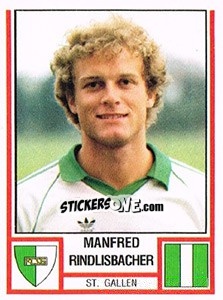 Cromo Manfred Rindlisbacher - Football Switzerland 1980-1981 - Panini