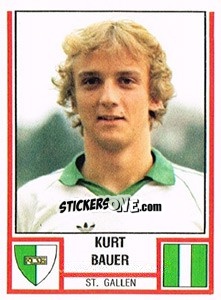 Sticker Kurt Bauer - Football Switzerland 1980-1981 - Panini