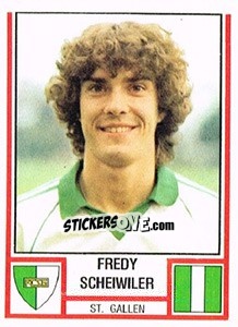 Figurina Fredy Scheiwiler - Football Switzerland 1980-1981 - Panini