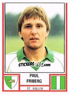 Sticker Paul Friberg - Football Switzerland 1980-1981 - Panini