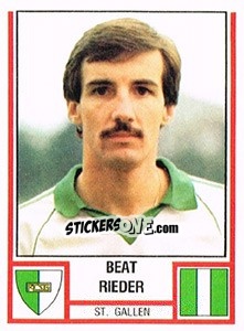 Cromo Beat Rieder - Football Switzerland 1980-1981 - Panini