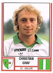 Cromo Christian Graf - Football Switzerland 1980-1981 - Panini