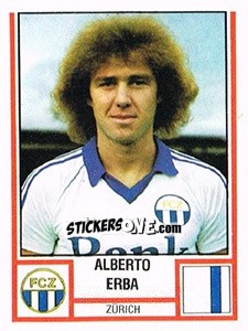 Sticker Alberto Erba - Football Switzerland 1980-1981 - Panini