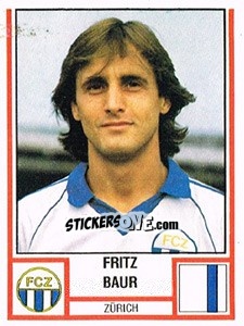 Cromo Fritz Baur - Football Switzerland 1980-1981 - Panini