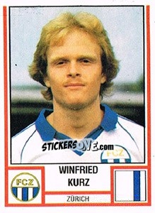 Sticker Winfried Kurz - Football Switzerland 1980-1981 - Panini