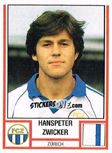 Cromo Hanspeter Zwicker - Football Switzerland 1980-1981 - Panini