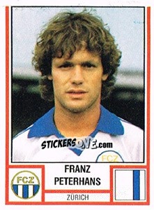 Cromo Franz Peterhans - Football Switzerland 1980-1981 - Panini