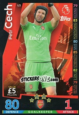Sticker Petr Cech - English Premier League 2018-2019. Match Attax Extra n. U3 - Topps