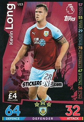 Sticker Kevin Long - English Premier League 2018-2019. Match Attax Extra - Topps