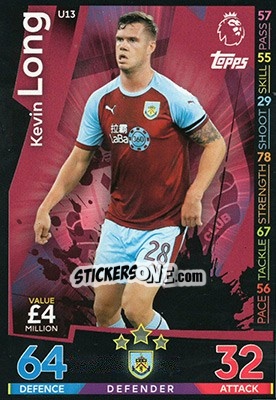Sticker Kevin Long - English Premier League 2018-2019. Match Attax Extra n. U13 - Topps